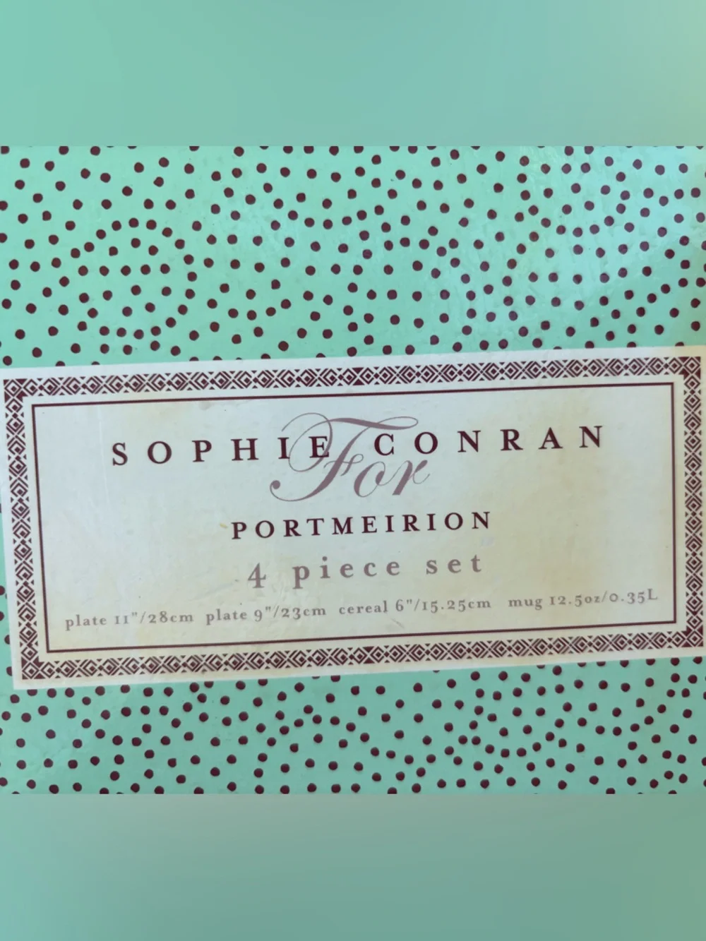 Sophie Conran for Portmeirion 4-Piece Set - Color is Celadon